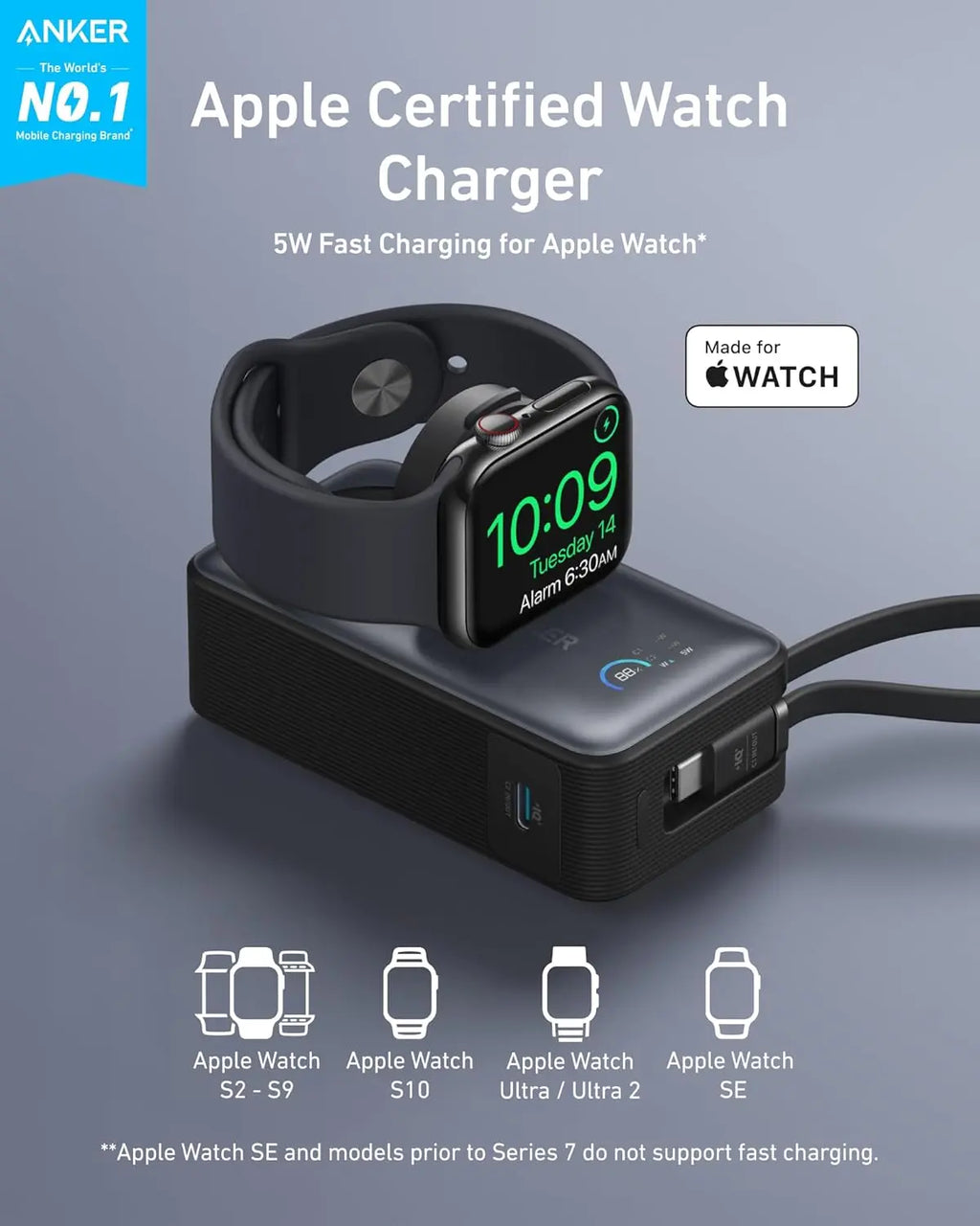 Anker A1657 MagGo Power Bank 35W Max PD 10000mAh for Apple Watch